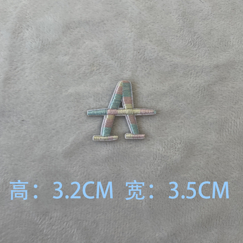 Wholesale Colorful 26 English letters embroidered patch